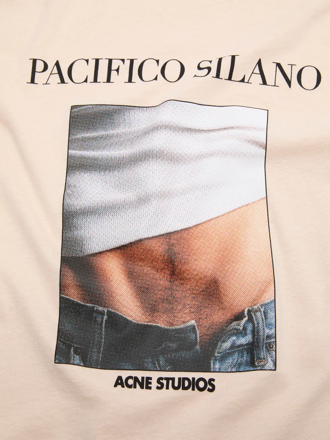 Футболка с длинным рукавом с логотипом Acne Studios, нейтральный — фото 2