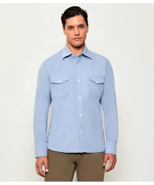 

Вельветовая рубашка Straight fit Oscar Jacobson, синий