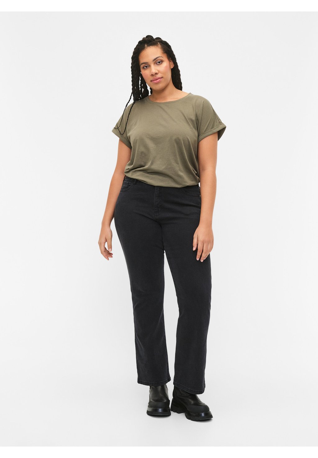 

Базовая футболка 2-PACK SHORT SLEEVED Zizzi, темно-зеленый