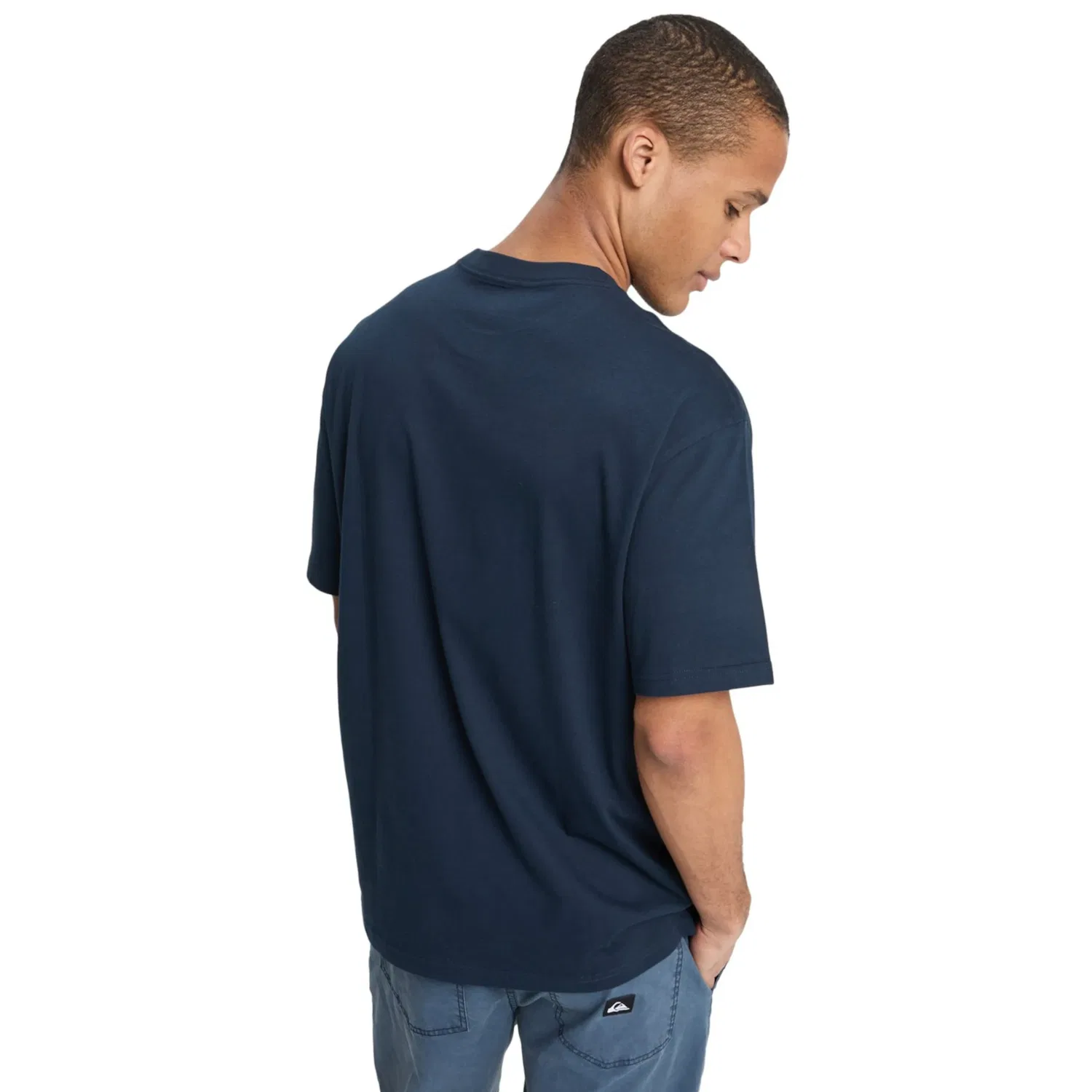 Детская хлопковая футболка с круглым вырезом Quiksilver, Dark Navy — фото 2