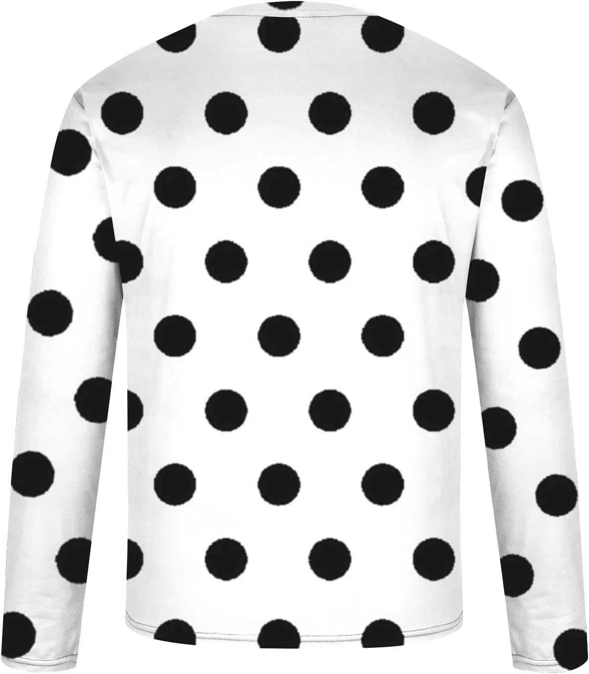 Мужская футболка с горошком Crew Neck Long Sleeve, White — фото 2
