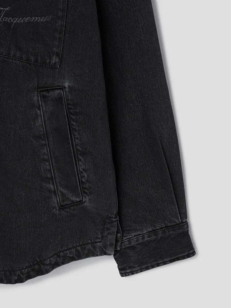 Рубашка с набивкой, Black JACQUEMUS — фото 4