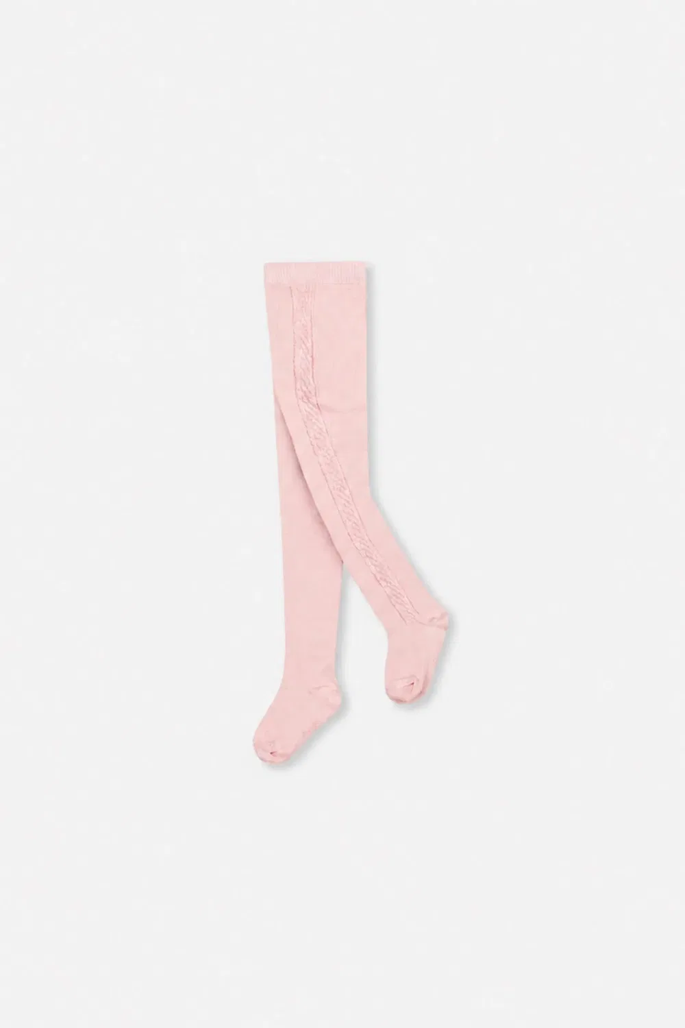 Детские колготки с фактурной вязкой Deux par Deux, Dusty Pink
