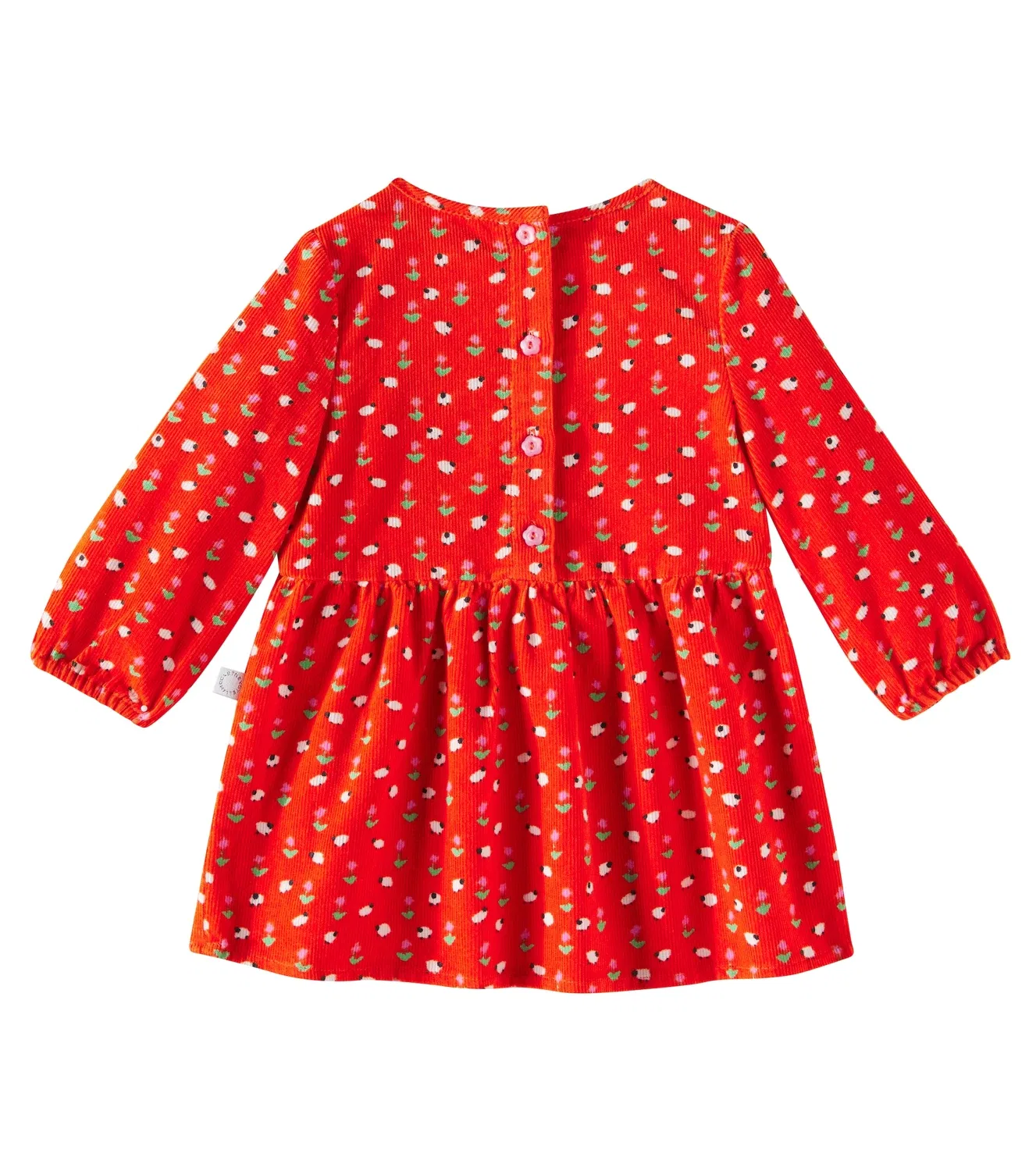 Детское хлопковое платье с принтом Stella McCartney Kids, красный — фото 2