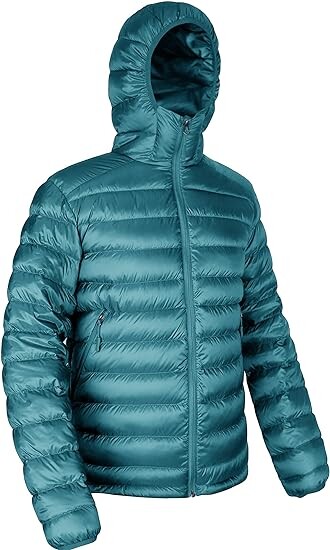

Куртка Bakery Men's Down Hooded Packable Down Puffer Lightweight Water, бирюзовый