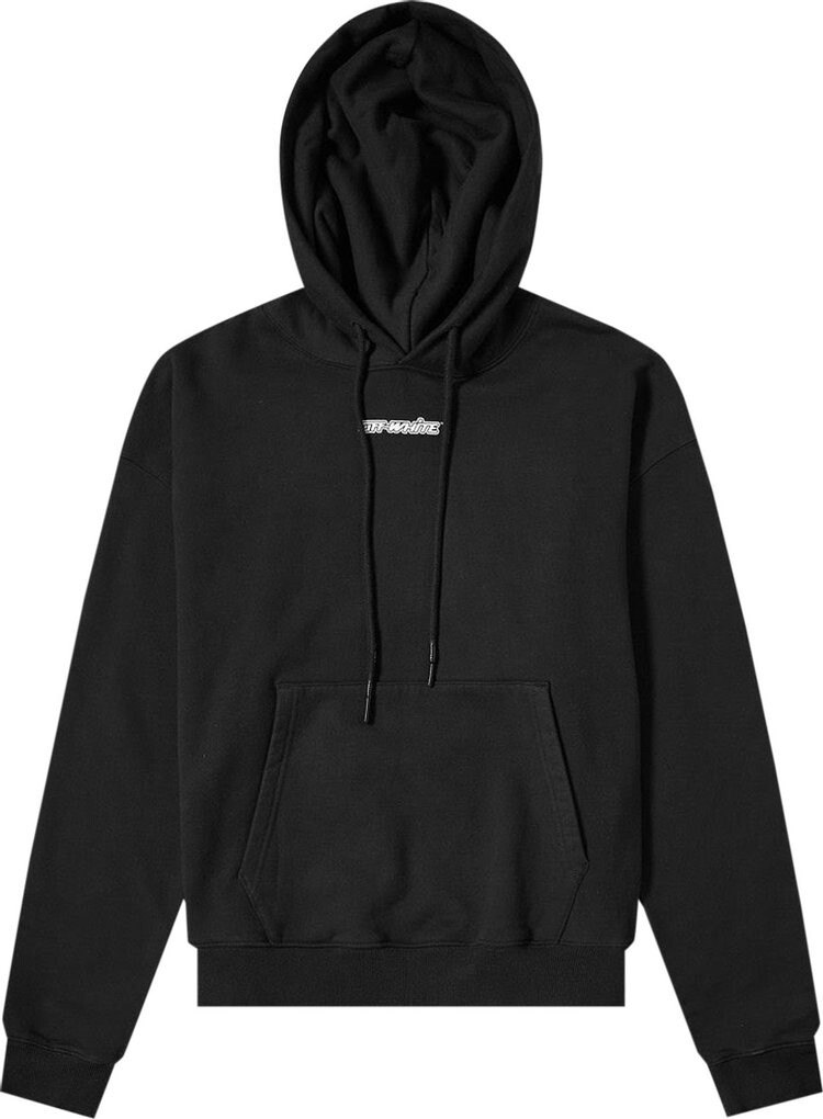 

Худи Off-White Marker Over Hoodie 'Black/Blue', черный