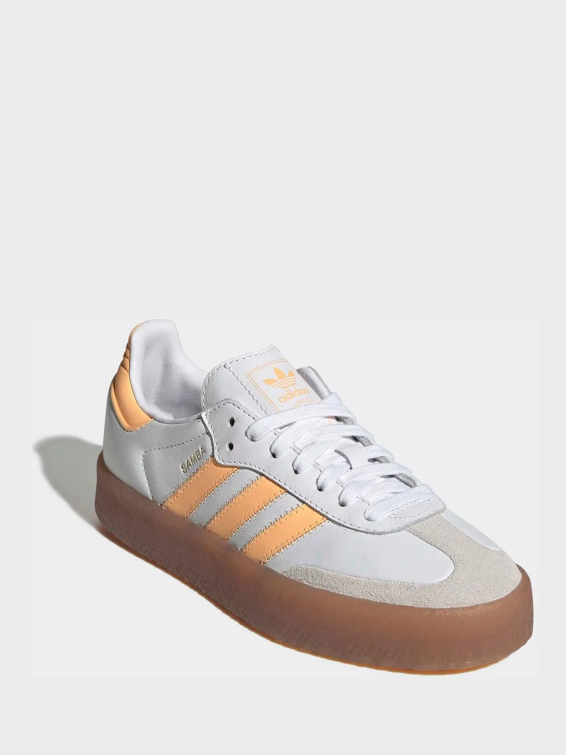 Кроссовки с обновленным верхом Sambae adidas originals, белый/желтый — фото 4