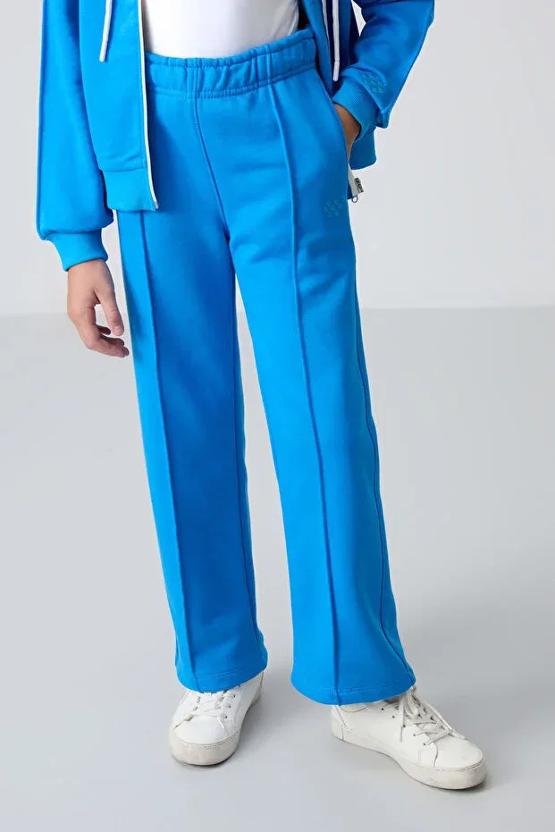 Детский спортивный костюм для девочек с вышивкой Tommy Life, Blue Blue — фото 3