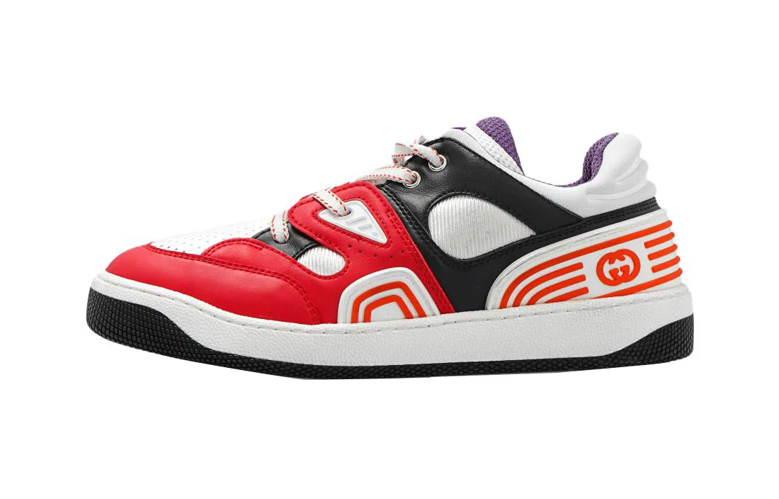 Детские кеды Gucci Basket Lace-up с принтом, шнуровка, мультиколор