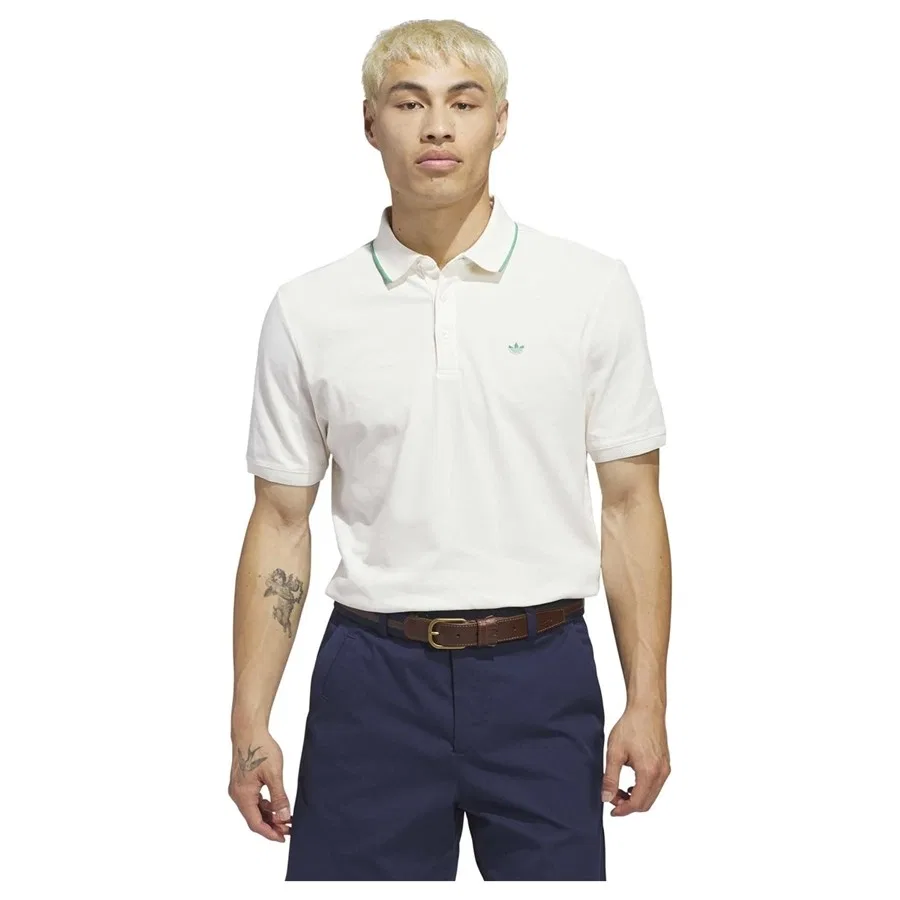 Мужская футболка-поло с длинным рукавом F Solid Polo Lc adidas, Белый — фото 3