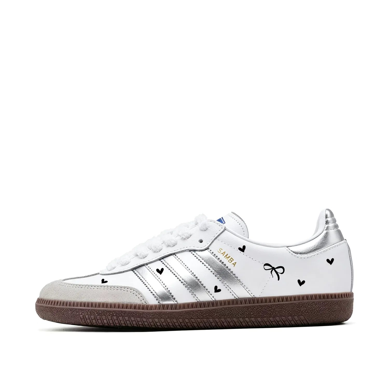 Детские кроссовки для скейтбординга с принтом SAMBA OG Adidas Originals, Silver