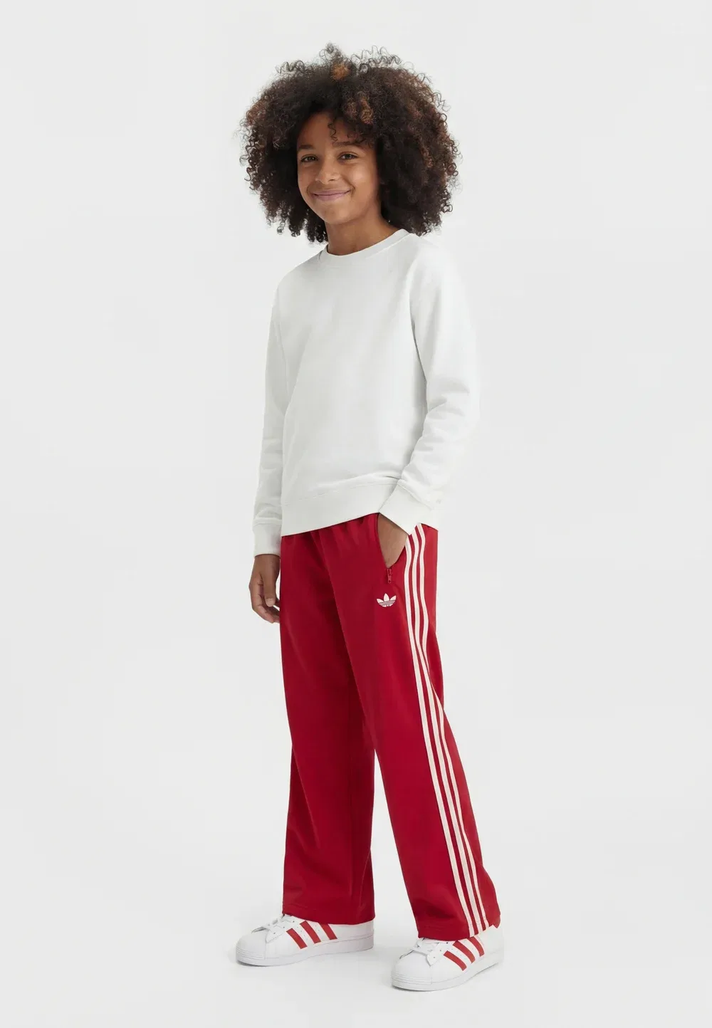 Спортивные штаны Firebird для подростков (унисекс) Adidas Originals, Team Victory Red/Warm Vanilla