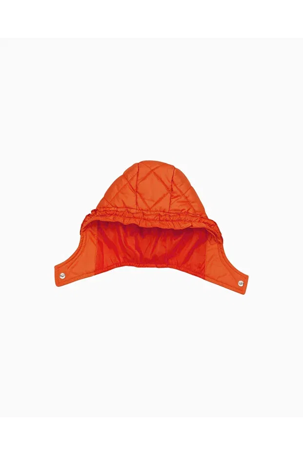 Детское пальто для девочек с капюшоном Tile Orange Emsun, Tile Orange — фото 3