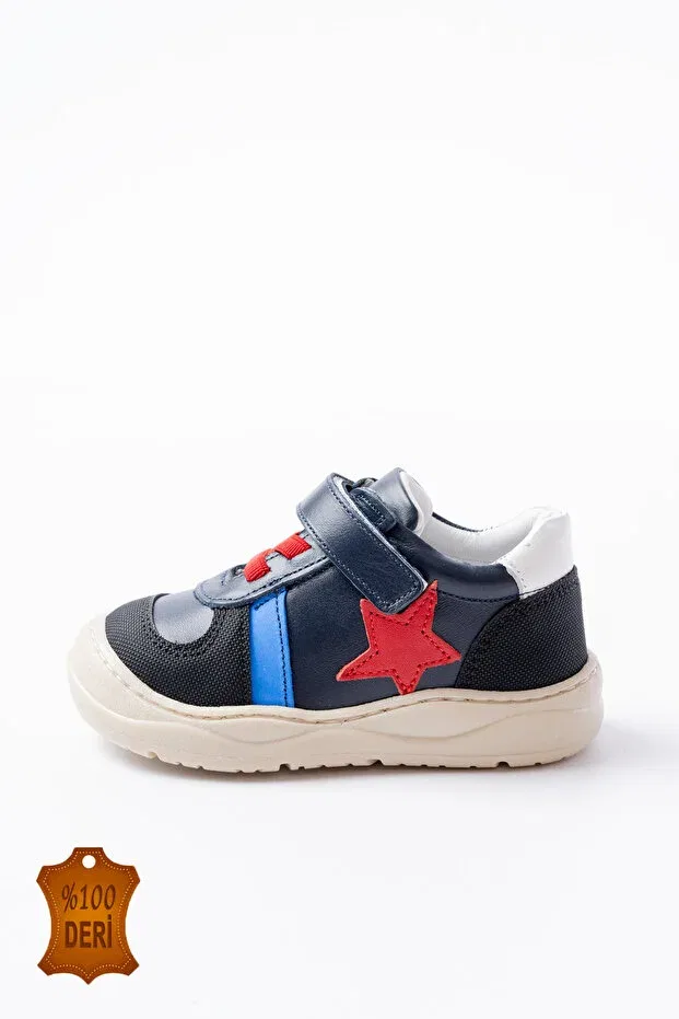 Детские спортивные туфли для мальчиков с ортопедической стелькой Lina Step, Navy Blue — фото 4