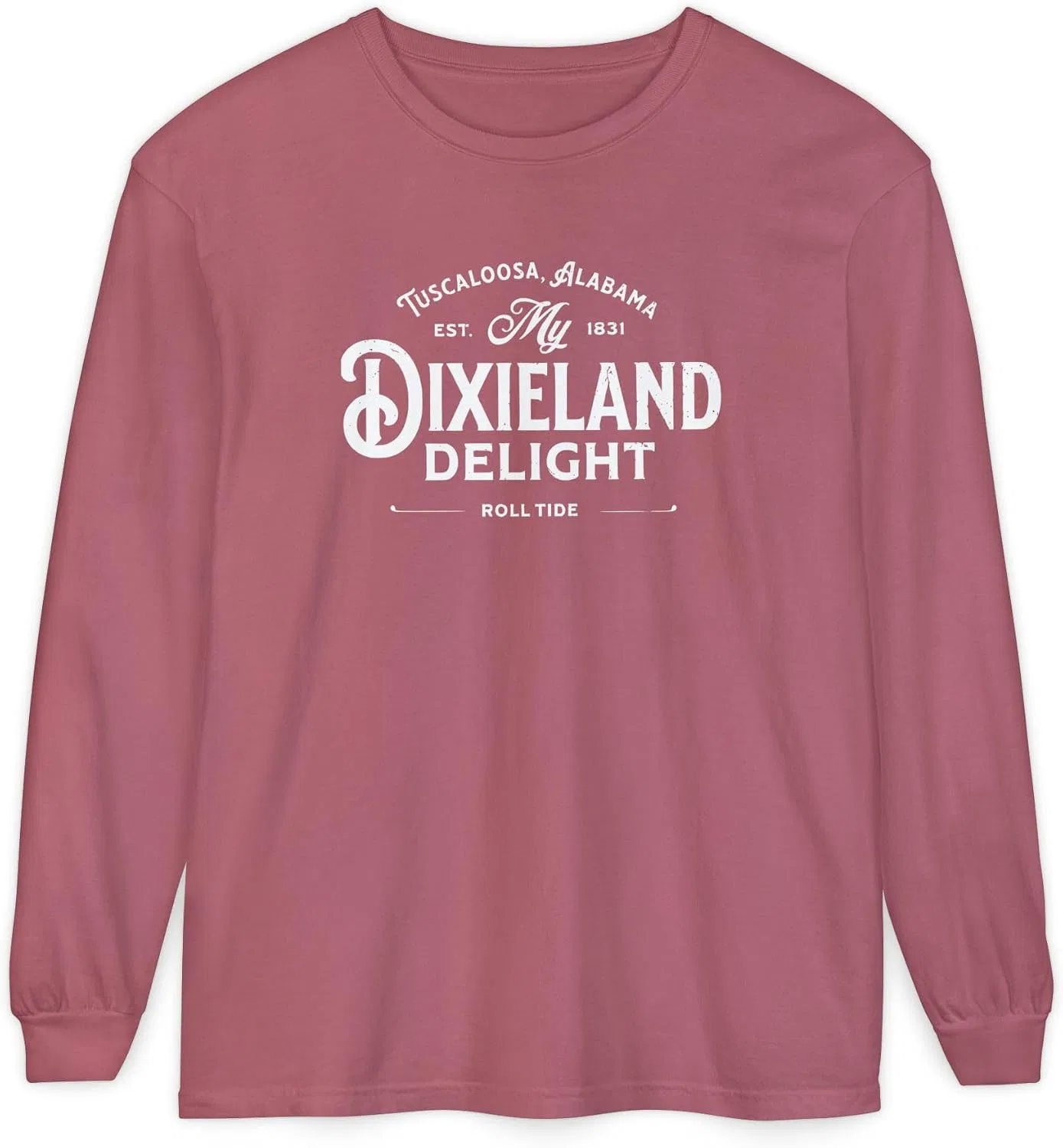 Женская длинная футболка с принтом Dixieland Delight Comfort Colors, Crimson — фото 2