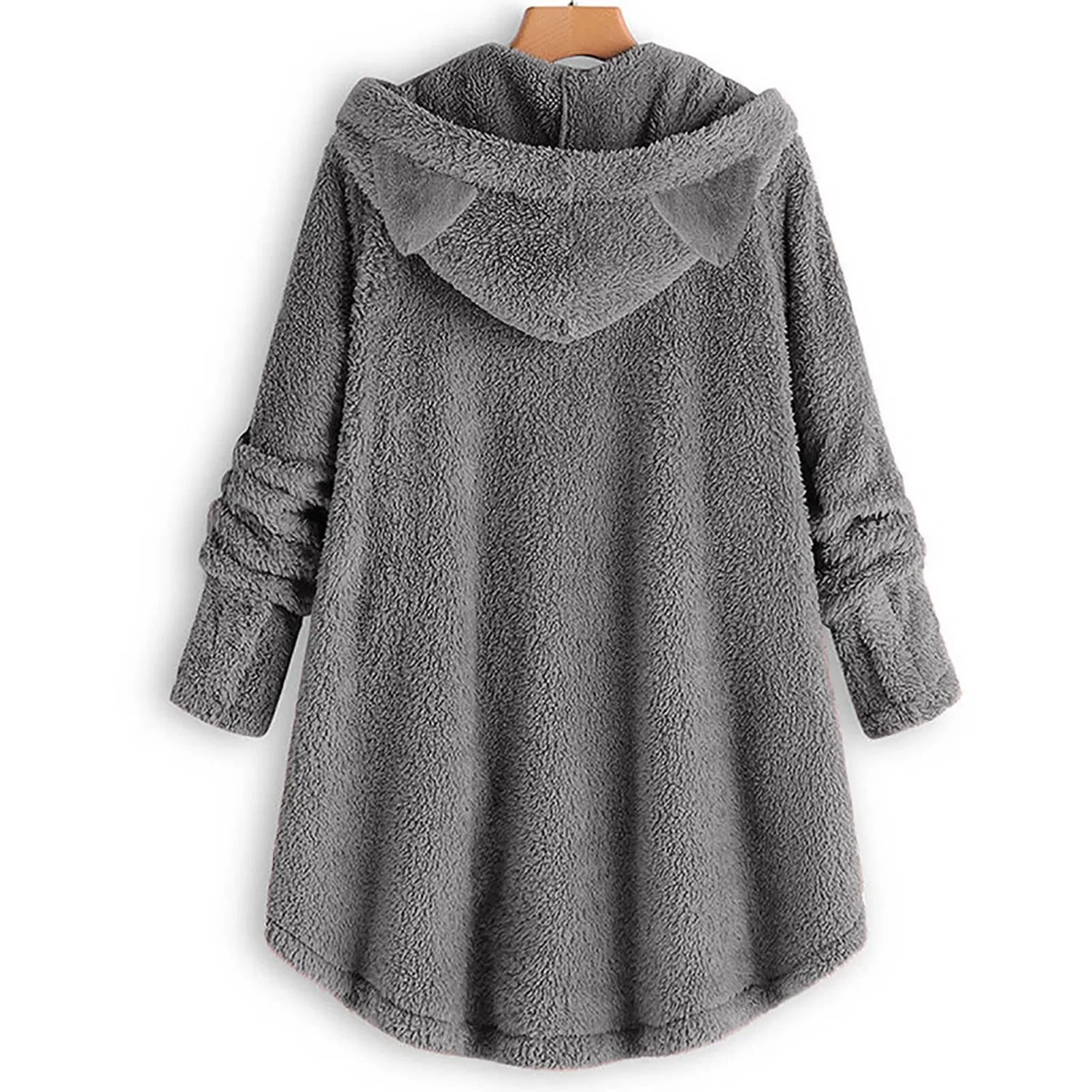 Женское свободное худи с цветовым блоком, Grigio Scuro — фото 2