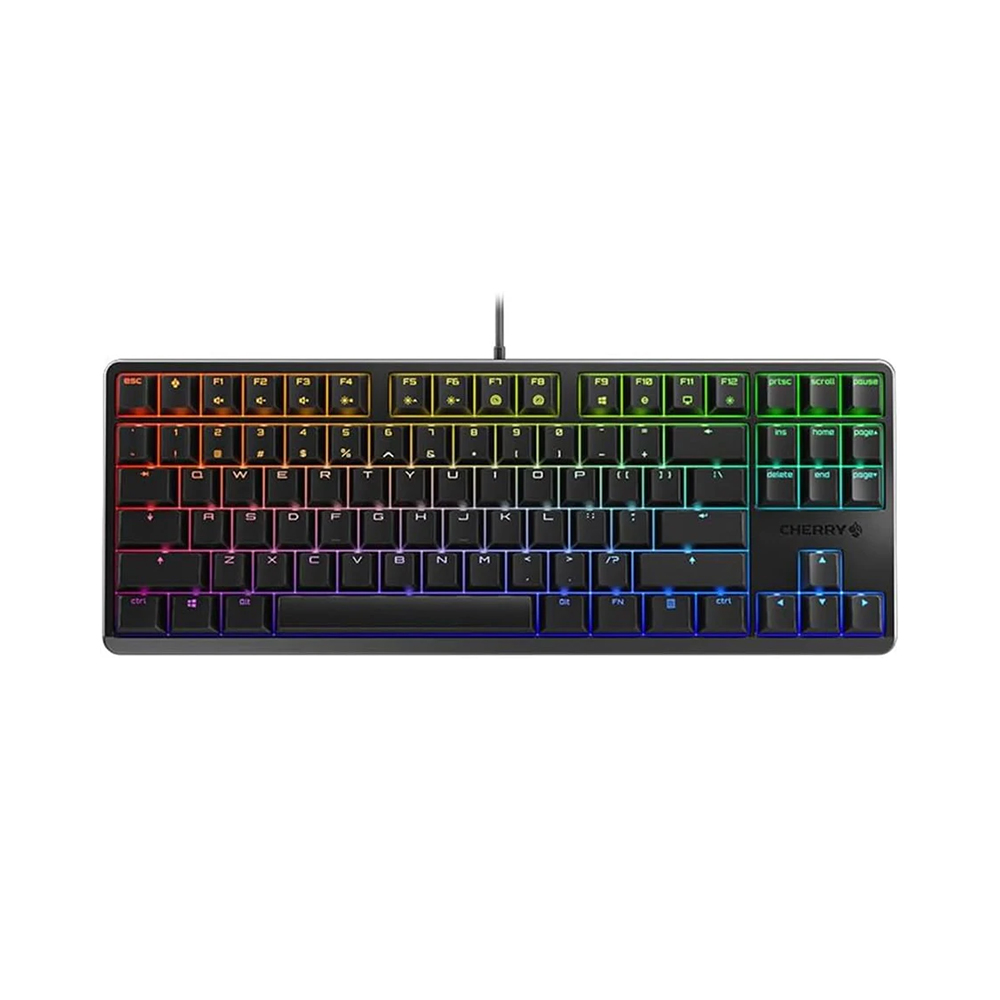 

Игровая клавиатура Cherry G80-3000S TKL RGB, проводная, Cherry MX Blue, чёрный