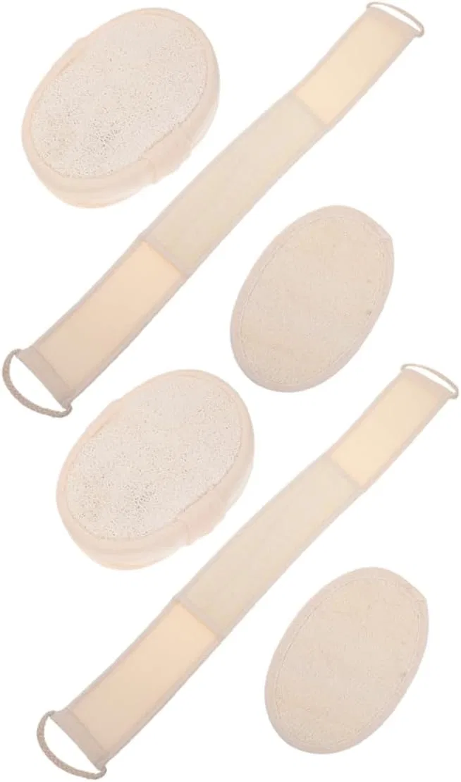 Мочалка для душа Exfoliating Loofah Bath Towel, Healeved, 2 шт, 70x8 см, Beige
