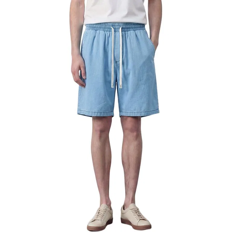 Детские джинсовые шорты свободного кроя из тенселя Tonlion, Light Blue