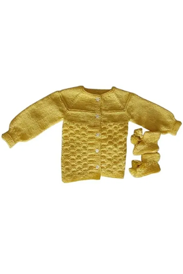 Детский кардиган с принтом Honeycomb model Oyuncakpark, Yellow