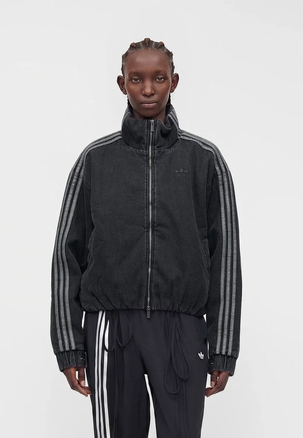 Firebird - джинсовая куртка Adidas Originals, Black Denim