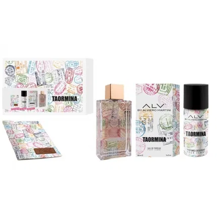 Парфюмерный набор Alviero Martini Taormina, Eau De Parfum 100 мл + Deodorant Spray 150 мл + Passport Holder