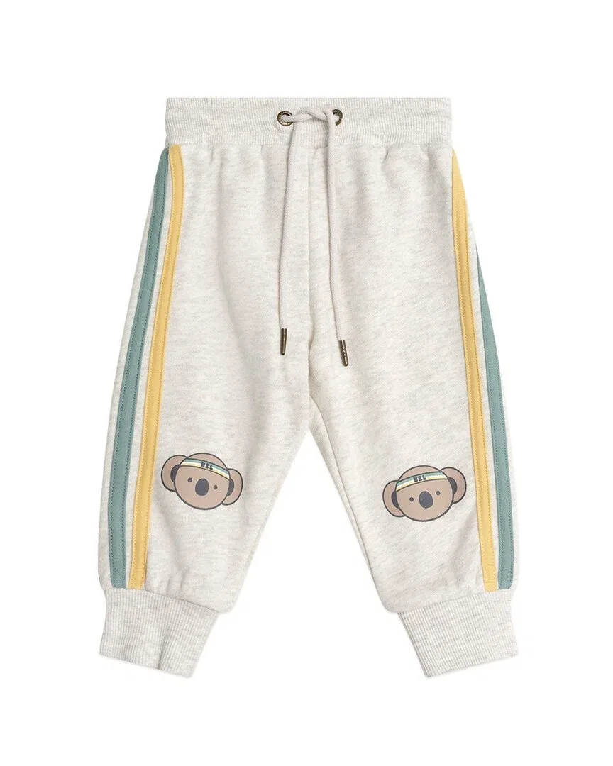 Детские спортивные штаны с принтом Kel Koala Huxbaby, White