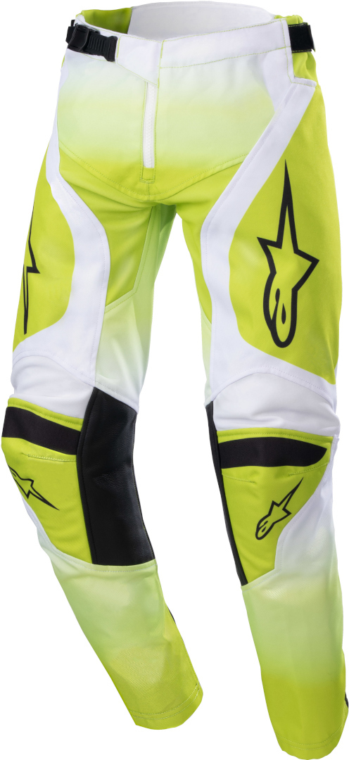 Штаны для мотокросса Alpinestars Racer Push Youth, белый/желтый - фото