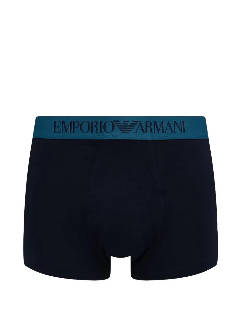 Боксеры с логотипом на поясе (комплект из двух штук) Emporio Armani, синий — фото 2