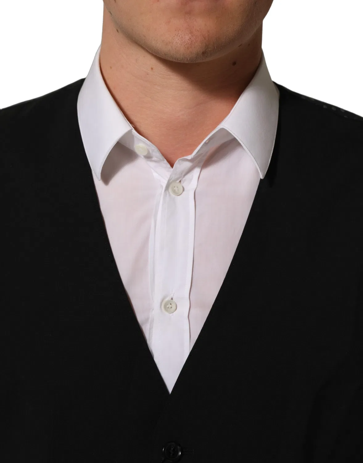 Мужской жилет с застежкой на пуговицы Vest Dolce & Gabbana, Black — фото 2