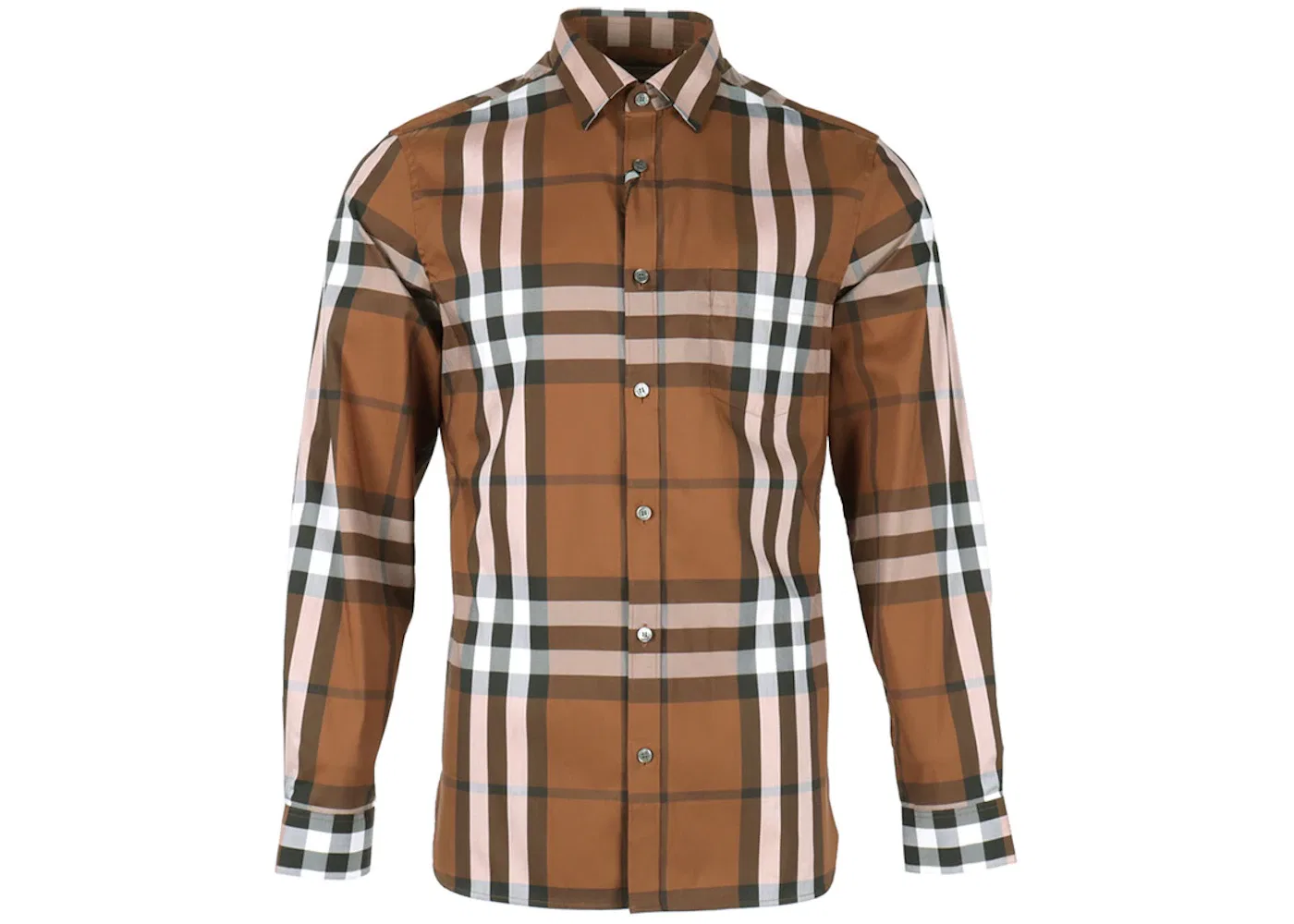 Мужская рубашка с принтом Burberry, Russet Brown