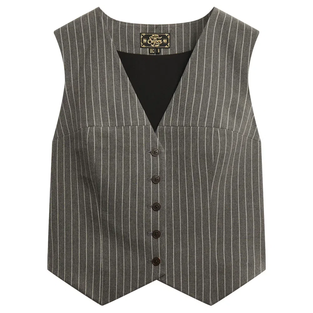 Жилет Superdry Pinstripe, серый — фото 3