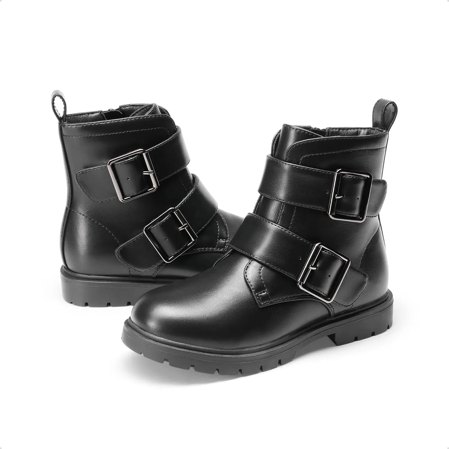 Детские ботинки для девочек с блестящим верхом DREAM PAIRS, Black — фото 4