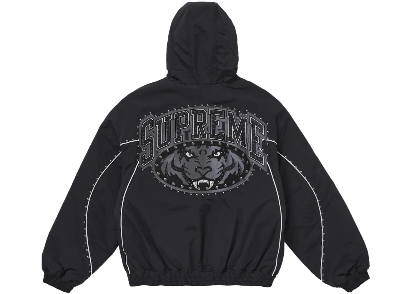Мужская куртка с принтом Supreme Studded Stadium Jacket, Black