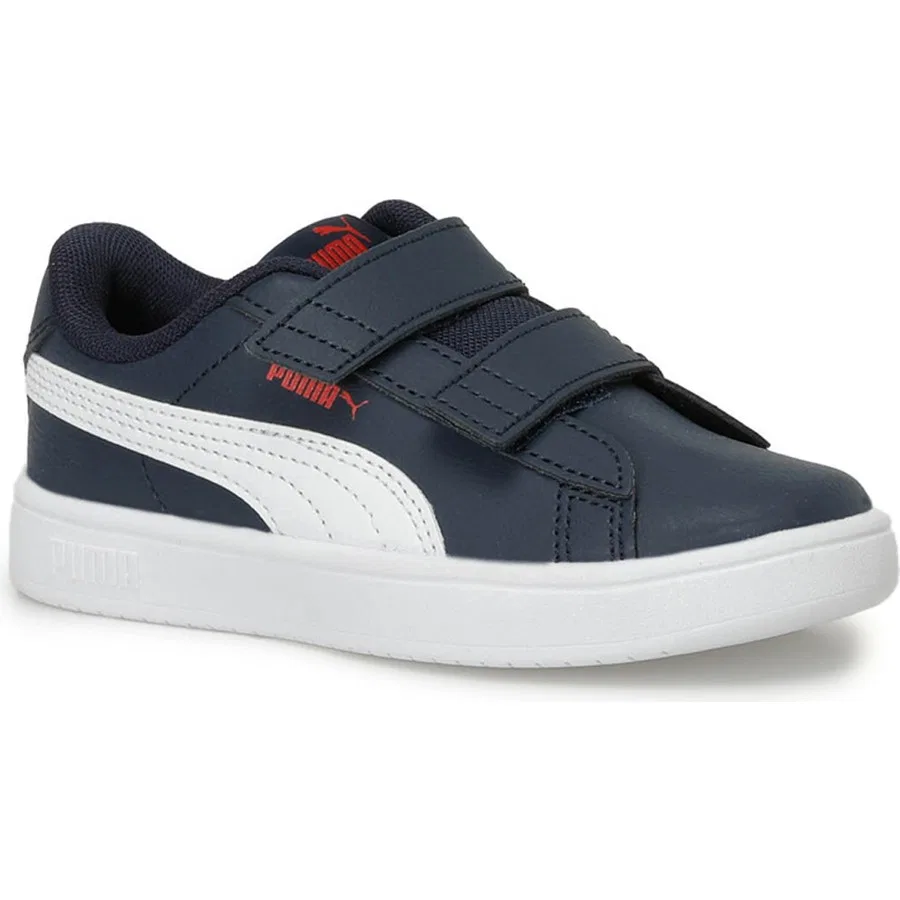 Детские кроссовки с искусственной кожей Puma Rickie Classic V PS, Темно-синий — фото 2