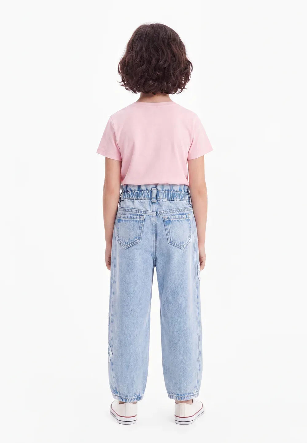Джинсы с бантом - джинсы свободного кроя Gap, Light Blue Denim — фото 2