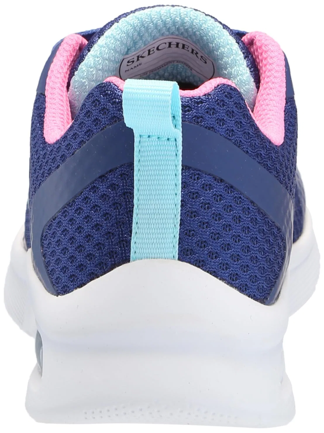 Детские кроссовки для девочек с принтом Microspec Max Skechers, Periwinkle Navy Blue — фото 3