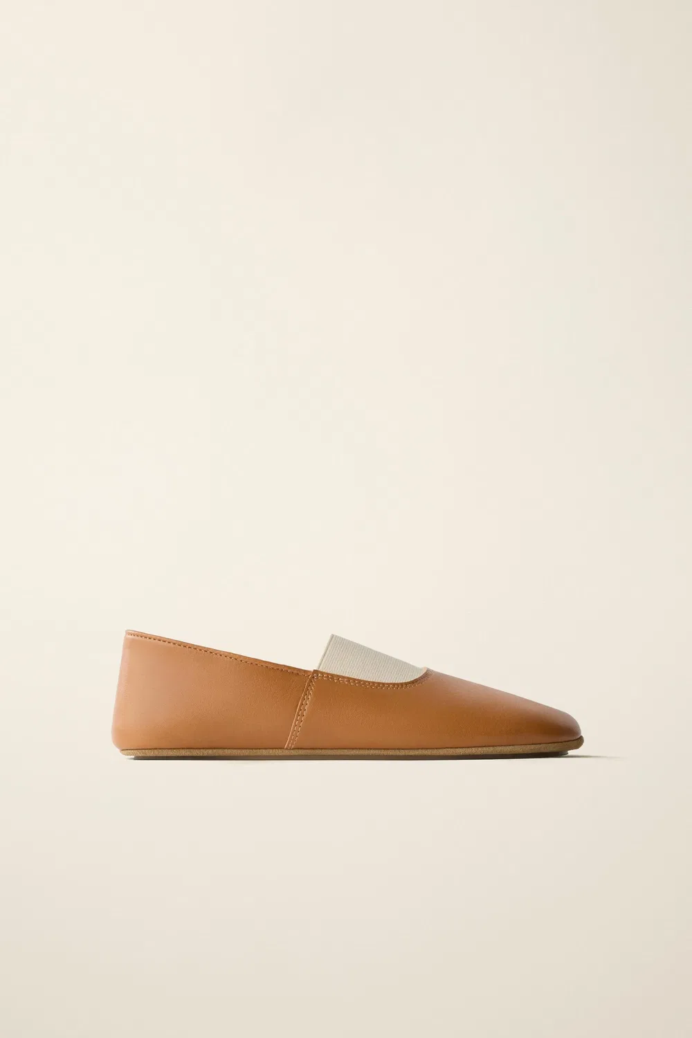 Кожаные балетки, созданные в сотрудничестве Caramel London и Zara, Brown — фото 2