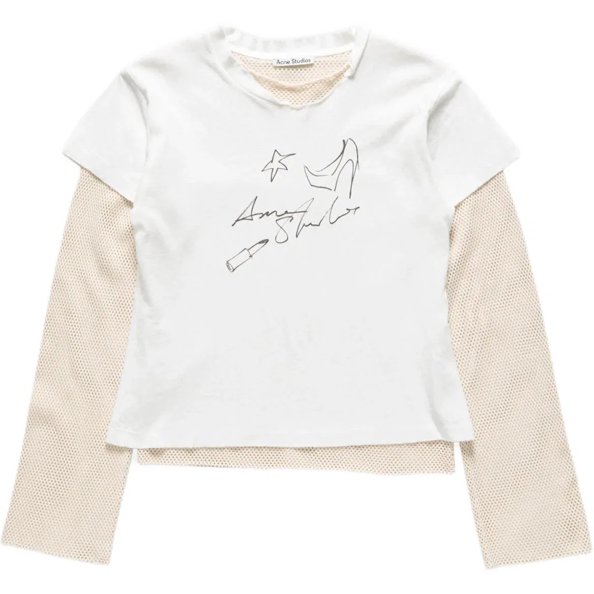Футболка с круглым вырезом, Ecru, Acne Studios