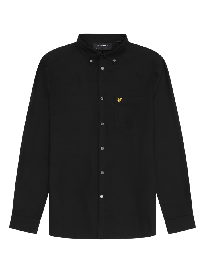 

Рубашка Lyle & Scott Langarmhemd, черный