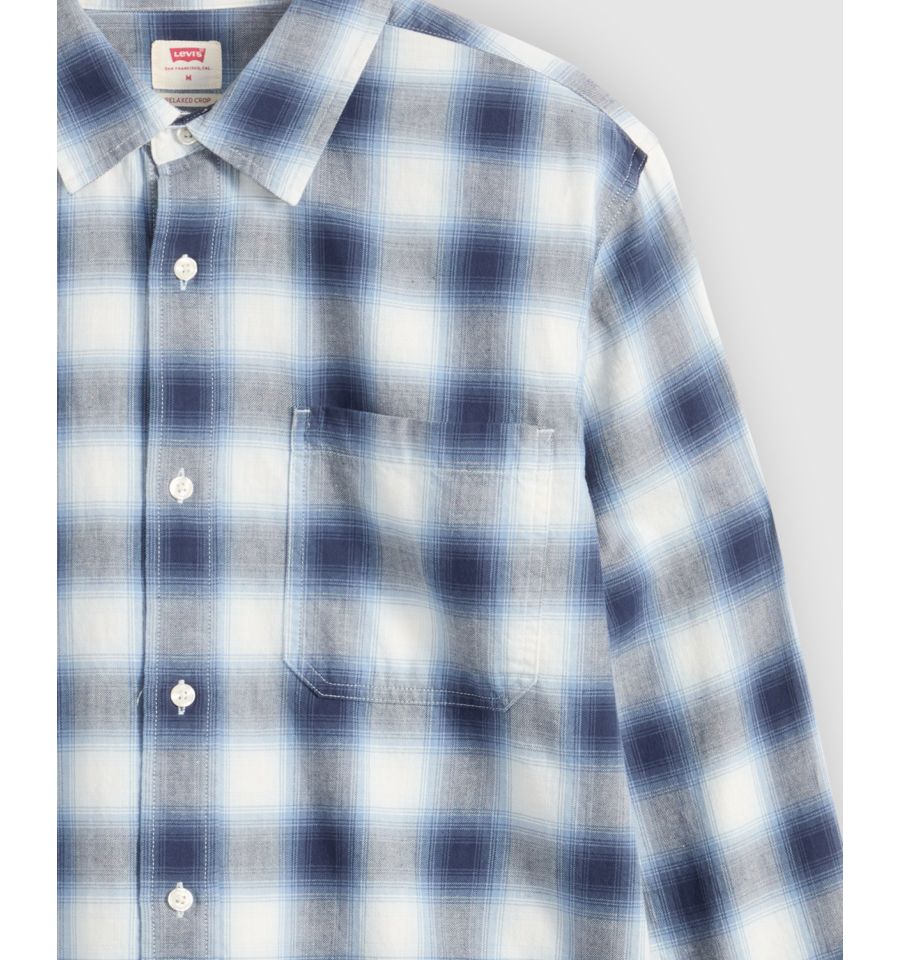 Мужская рубашка-куртка Duboce свободного кроя стандартного размера Levi's, Blue/White — фото 2