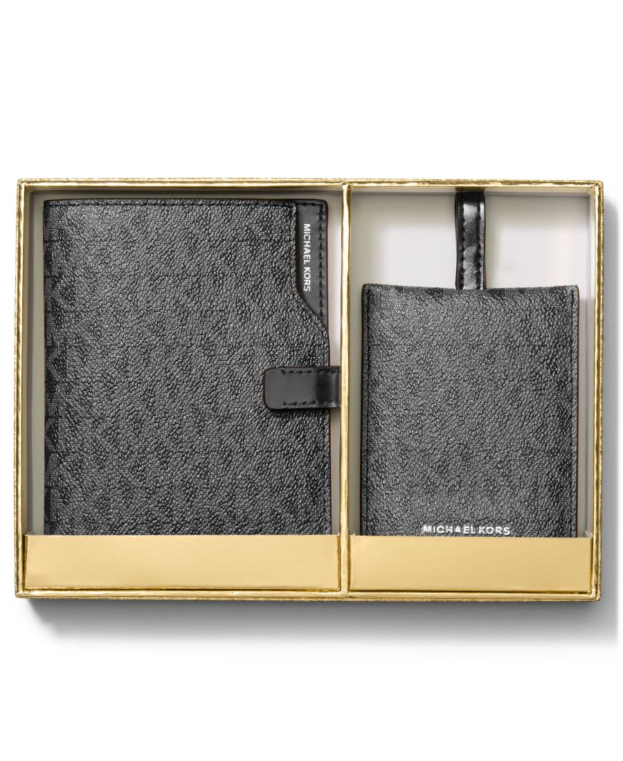 

Кошелек для паспорта Michael Kors Boxed Jet Set с биркой для багажа Michael Kors, Black
