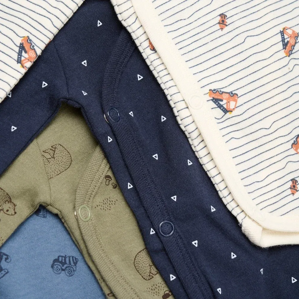 Боди длинным рукавом, набор 4 шт, Pippi Babywear, зеленый — фото 2