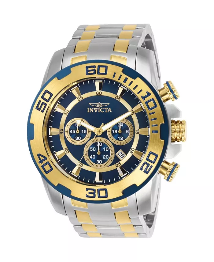 

Мужские часы Pro Diver Quartz Chronograph 26296 с синим циферблатом Invicta, золотой