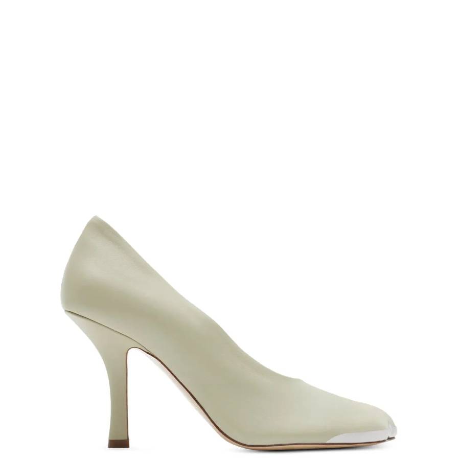 Туфли Burberry Duck 90 мм из кожи, Plaster