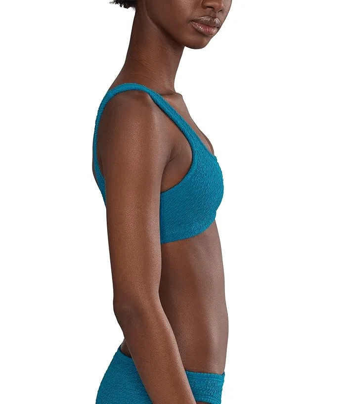Купальник топ Nike Shoreline Pucker Bralette Bikini Top, Green Abyss — фото 3