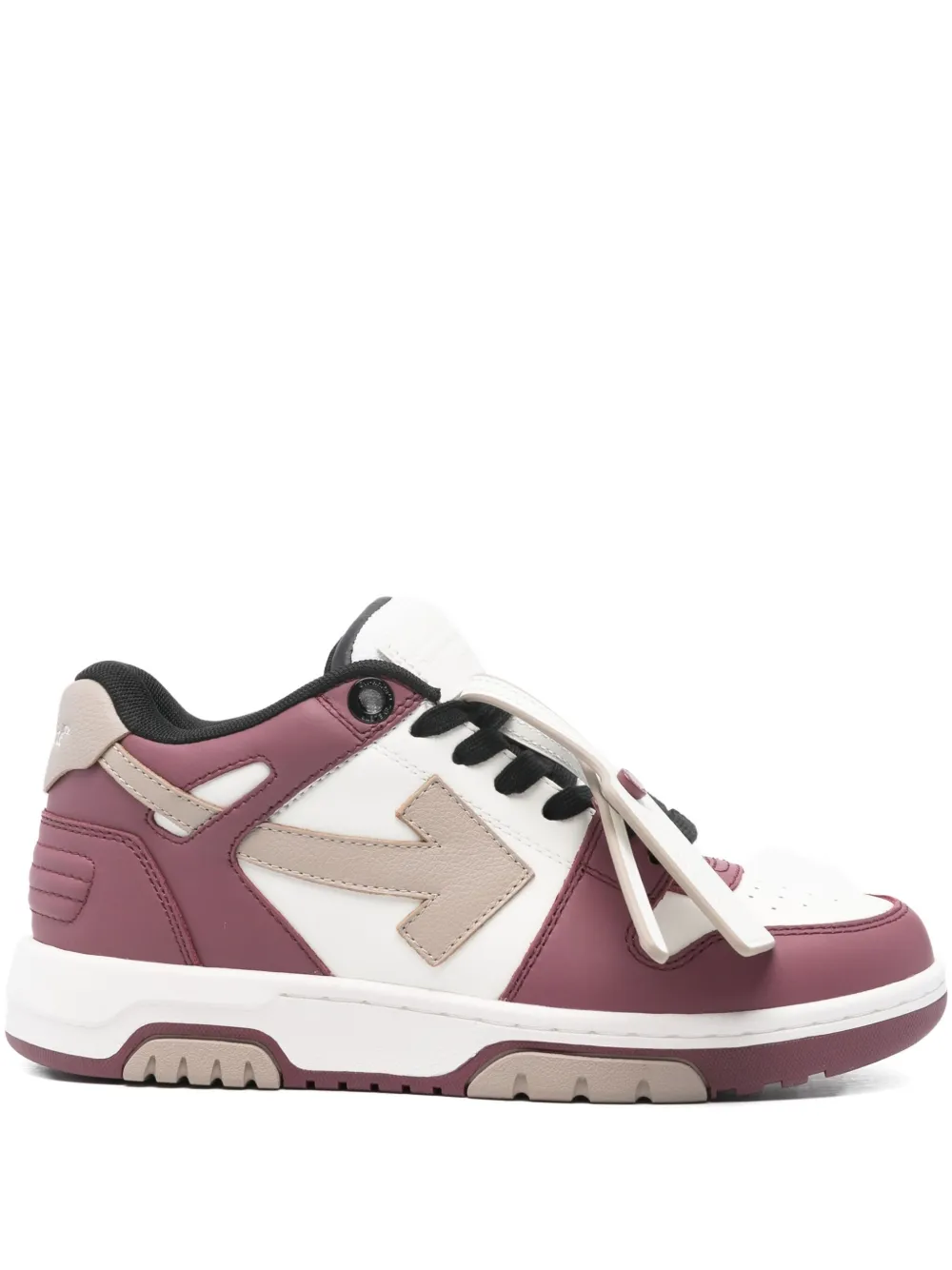 Кожаные кеды Out Of Office OFF-WHITE, красный