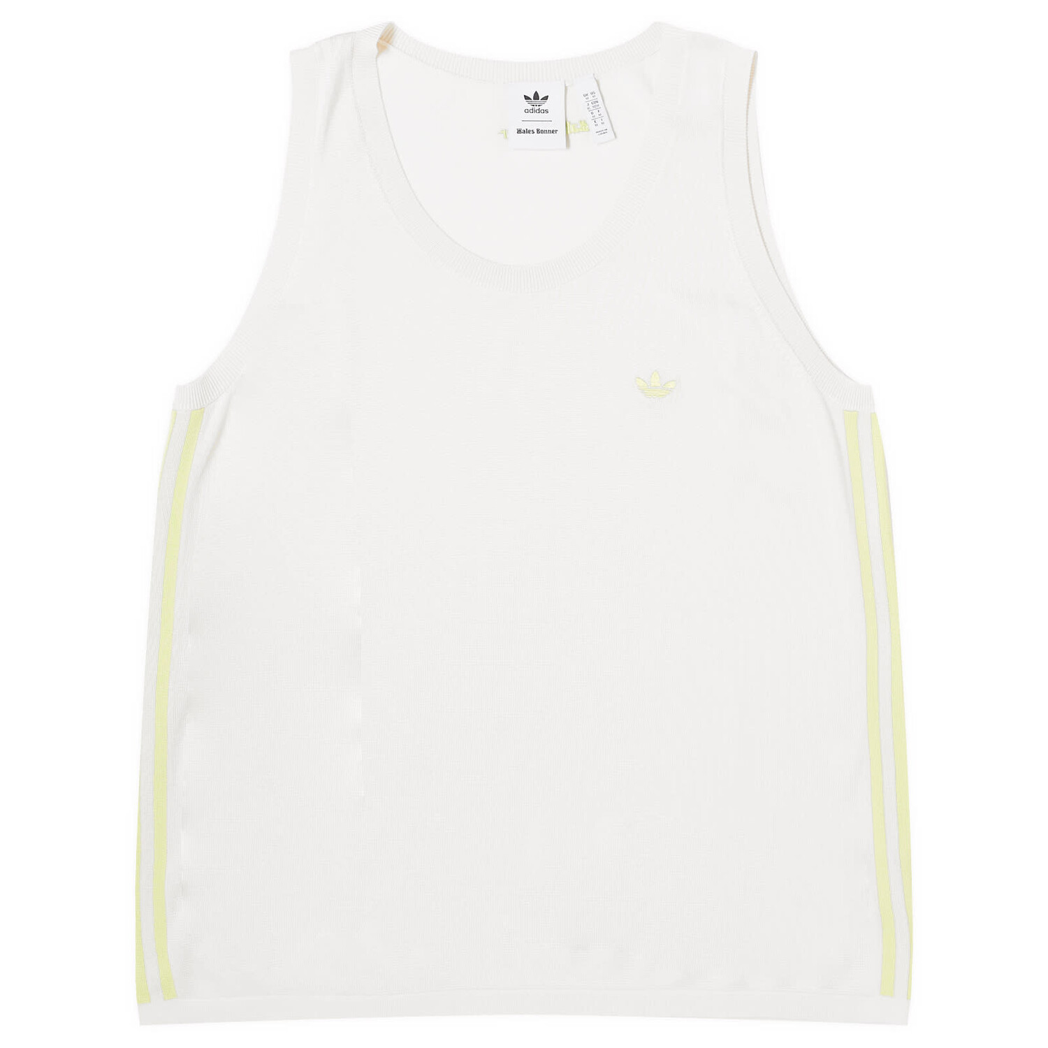 

Футболка Adidas X Wales Bonner Knit Vest, цвет Chalk White & Semi Frozen Yellow