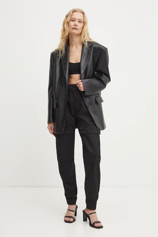 Хлопковые брюки P-RIDE-Q3 TROUSERS Diesel, черный — фото 2