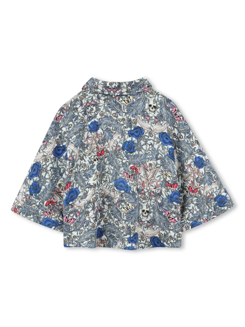 Блузка с графичным принтом Zadig & Voltaire Kids, синий — фото 2